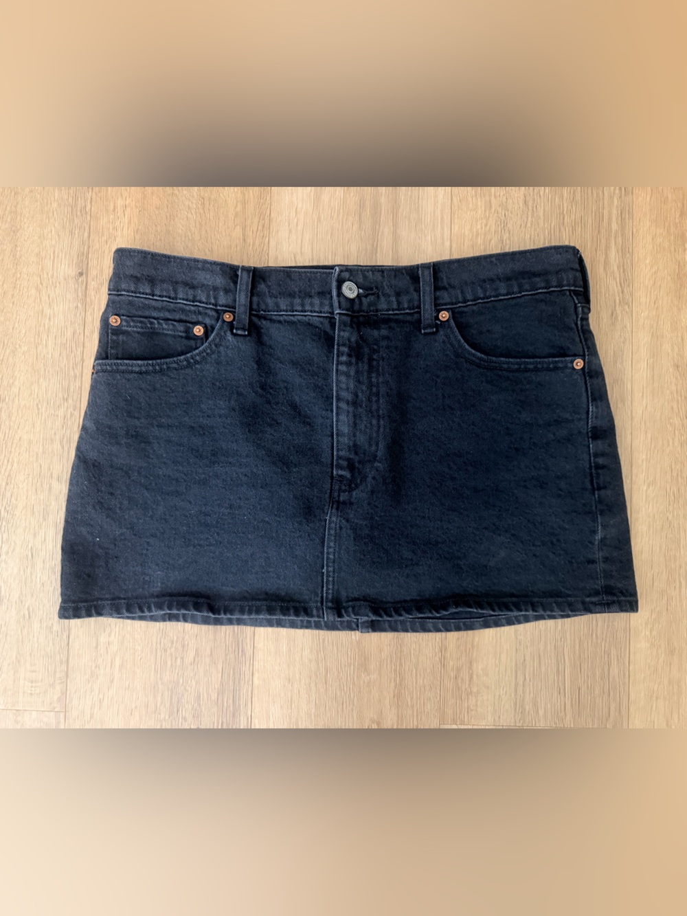 Abercrombie & Fitch Black Denim Mini Skirt